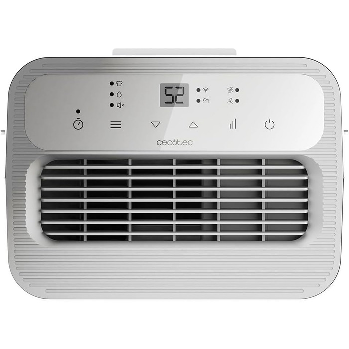 Зволожувач повітря Cecotec BigDry Series 2000: 750 мл/день, резервуар 0.6-2 л, 2 швидкості, 2 режими, площа до 25 м², функція очищення. (2000 Essential) Білий