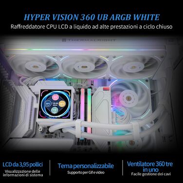 TR Hyper Vision 360 UB ARGB: Смарт-система водяного охолодження CPU з LCD-дисплеєм 3.95