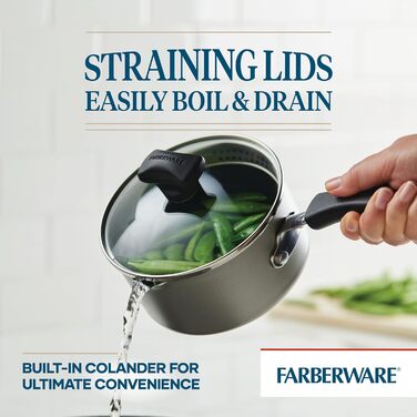 Набір кухонного посуду Farberware Cookstart DiamondMax: 15 предметів (каструлі, сковорідки, форма для випічки, інструменти), антипригарне покриття, миється в посудомийній машині