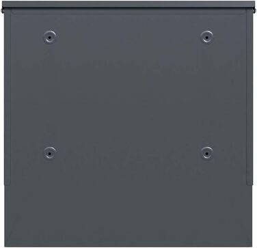 Поштовий ящик настінний SCHARTEC SPB-6 дерев'яний світло-сірий та антрацит з газетницею, сучасний, великий