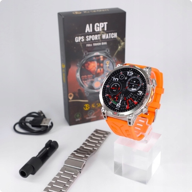 Смарт-годинник JG Smart JGR-93 з GPS, сріблястий