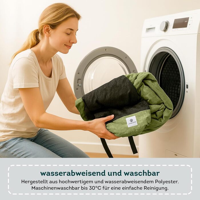 Килимок для собак Wanderpfote, 75x50 см – ортопедичний, водовідштовхувальний, для подорожей – зелений