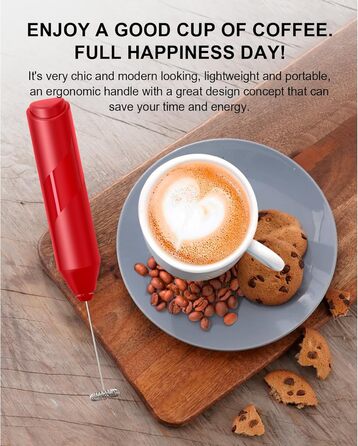 Ручний пінозмішувач COKUNST для матча, кави, гарячого шоколаду та лате - чорний (без підставки)