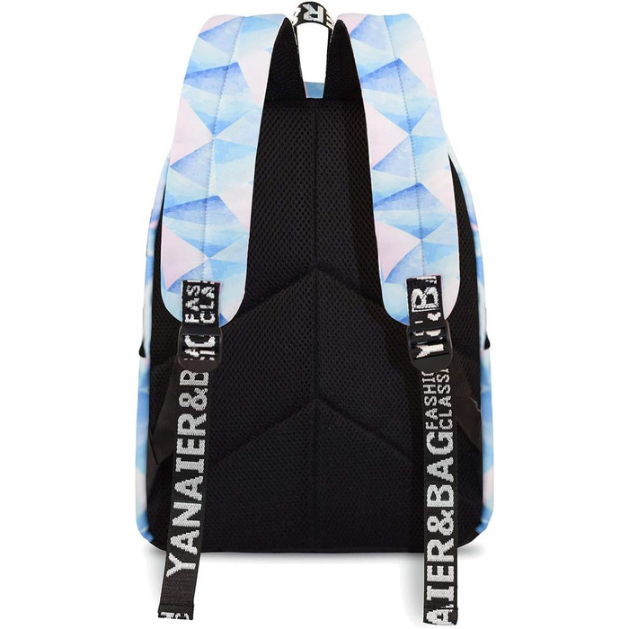 Шкільний рюкзак для дівчаток та хлопців: модний, водонепроникний, з відділенням для ноутбука, світло-блакитний