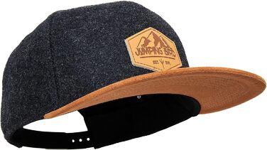 Кепка бейсболка Jumping Bird • Унісекс • Знімний козирок • Фетр • Антрацит