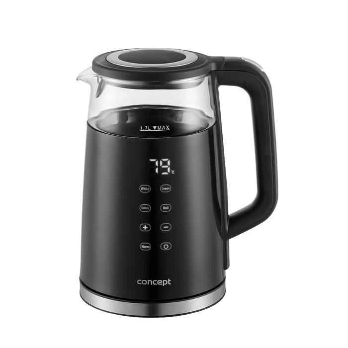 Електричний чайник Concept RK4100, 2200 Вт, 1,7 л, чорний