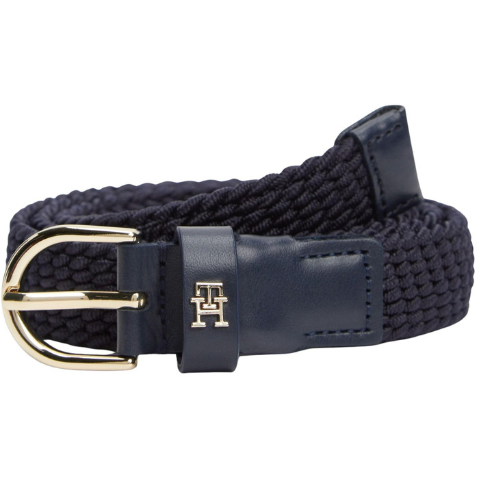 Ремінь жіночий Tommy Hilfiger Essential Effortless 2.5 Elastic синій (Space Blue) з регульованою пряжкою