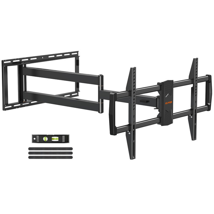 Кронштейн для телевізора ELIVED з подовженим плечем 102.7 см для 42-90 дюймів (до 68 кг), поворотний, з кутом нахилу, VESA 800x400