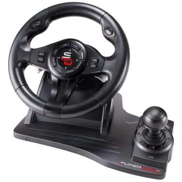 Руль SUBSONIC Superdrive Drive Pro з педалями, кермом, Paddles, вібрацією для Xbox Serie X/S, PS4, Xbox One, PC (програмований) (GS550)