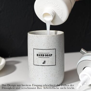 Дозатор для мила піною GIRLUFO, 350 мл, сірий - багаторазовий диспенсер для кухні та ванної кімнати