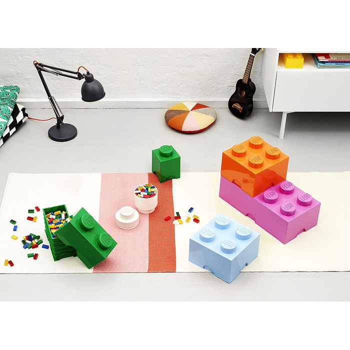 LEGO коробка для зберігання, 8 пінів, 12 л, світло-рожева, стосована
