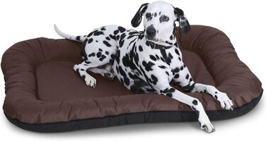 Knuffelwuff Dog Bed Lucky Indoor and Outdoor Dog Cushion Dog Sofa Dog Basket Dog Bed, Size L (Brown, L 70 x W 46 x H 12 cm)
