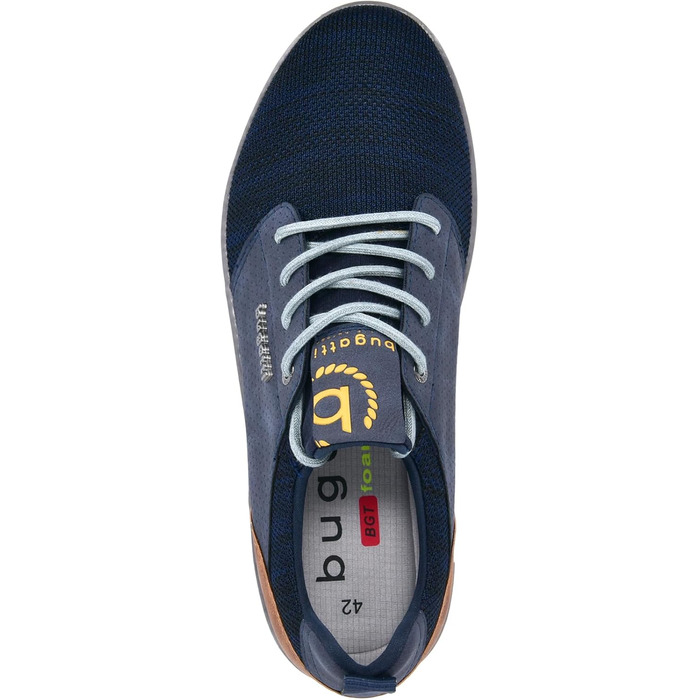 Чоловічі спортивні шнурівки Bugatti Man, напівчеревики, змінне устілка, темно-синій, 43 EU, 4100