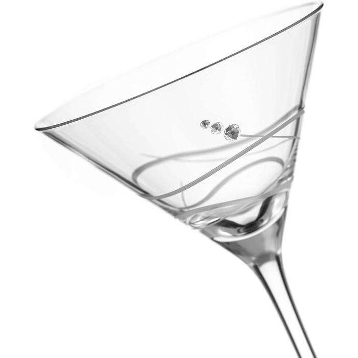Бокали для коктейлів Martini DIAMANTE 'Soho' з кристалами Swarovski, набір 4 шт. в подарунковій упаковці