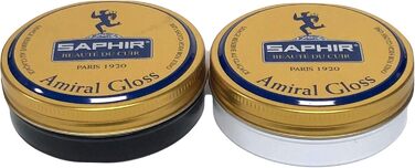 SAPHIR Admiral High Gloss Wax Polish 50ml - Black and Neutral - black and neutral