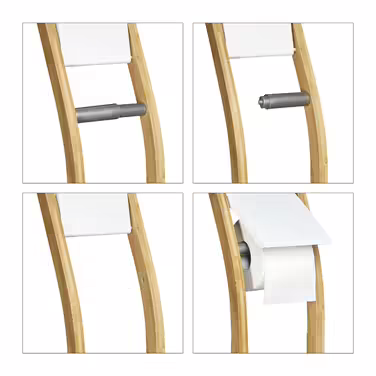 Relaxdays Toilet Set Bamboo