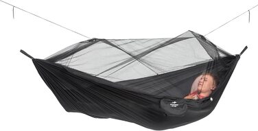 Ультралегка гамак AMAZONAS Moskito Traveller EXTREME з антимоскітною сіткою, 275x140 см, до 200 кг, чорний