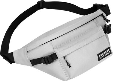 Спортивна нагрудна сумка YaKuss, велика водонепроникна нагрудна сумка через плече, регульований поясний ремінь для спорту та подорожей (Сірий)