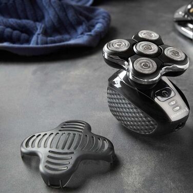 Електричний голкоструй Remington XR1501 для гоління голови: 5 голкових насадок, гоління 0,2 мм, тример, чорний