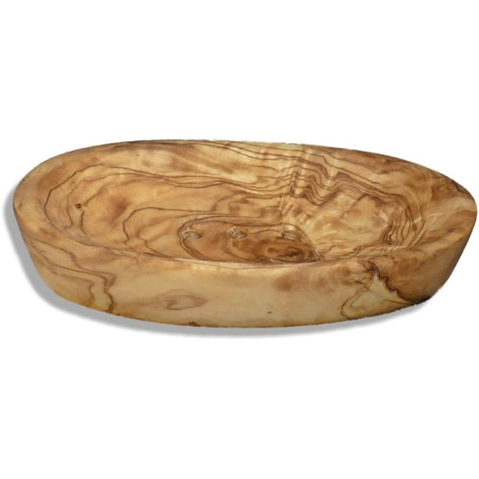 Миска для мила з оливкового дерева овальна, середній розмір 125x75