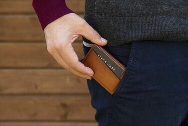 Картхолдер Solo Pelle з RFID захистом для 11 карт, гаманець для повсякденного використання, шкіра коньячного кольору Burned