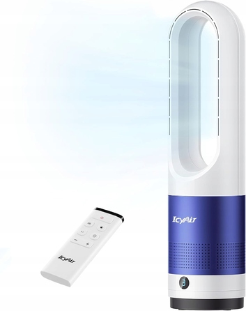 Безлопатевий вежовий вентилятор IcyAir, 55 см, 35 дБ, 8 швидкостей, осциляція 90°