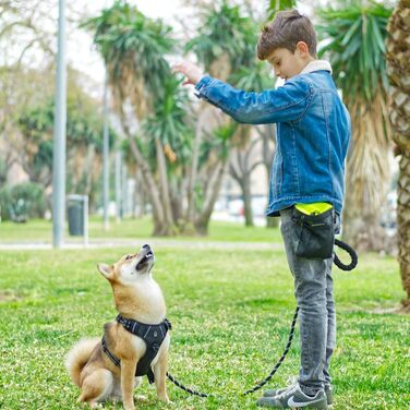 Сумка для корму для собак Waldseemüller, тренувальна сумка для домашніх тварин, підходить для собак маленьких та великих порід, з диспенсером для пакетів для екскрементів, карабіном, регульованим поясним ременем та плечовим ременем