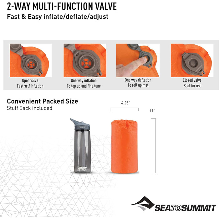Каремат туристичний Sea to Summit Ultralight Self Inflating Delta Core-V помаранчевий, X-Small