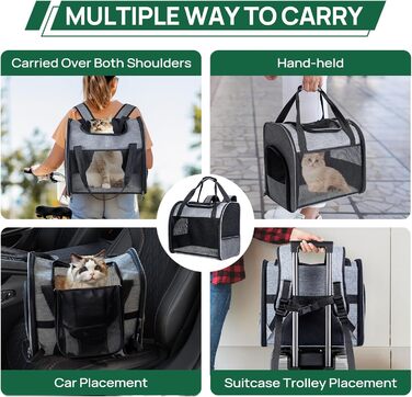 Транспортна сумка-рюкзак для котів та собак: вентильована, складна, для перевезення домашніх тварин