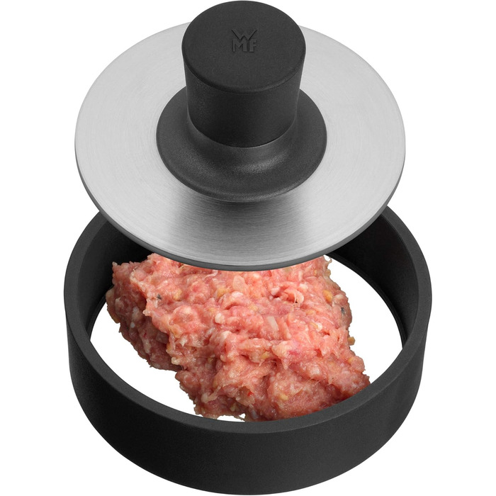 Прес для бургерів WMF BBQ з нержавіючої сталі 12,5 см – форма для котлет, для гамбургерів, чизбургерів, овочевих бургерів
