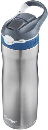 Contigo Ashland Chill Autospout Stainless Steel Water Bottle with Straw, Leak-Proof, Insulated Bottle for Sports, Biking, Hiking, 590 ml, Monaco