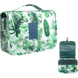 Косметичка для подорожей, чоловіча, зелена, з ручкою, з кількома відділеннями