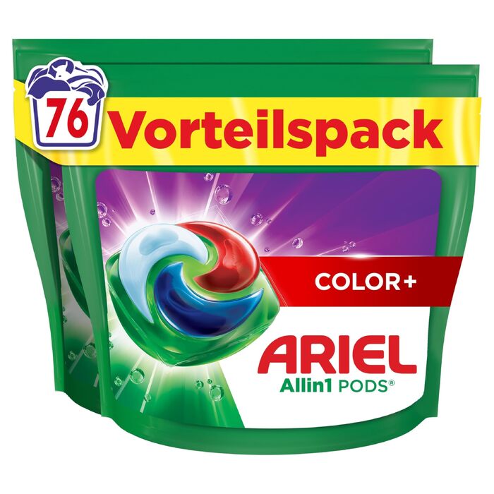 Капсули для прання кольорових речей Ariel Color+, 100 прань (76 шт)