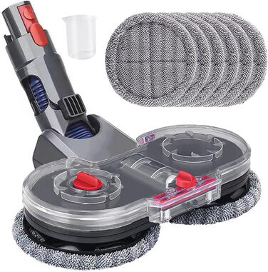Електрична насадка для миття підлоги Dyson V12 Detect Slim / V10 Slim, знімний бак для води та 6 змінних мопів, 1 бак для води