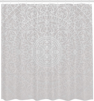 Штора для ванни ABAKUHAUS mandala, сіра, 175 x 220 см