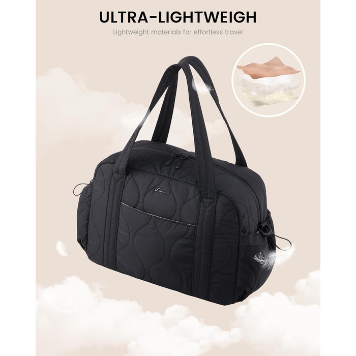 Спортивна сумка LOVEVOOK для жінок, 20L, чорна: зручна дорожня та фітнес-сумка, Wickeltasche, водонепроникна, ручна