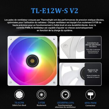 Система рідинного охолодження процесора Thermalright Frozen Prism 360 White ARGB, 360мм, 3 PWM вентилятори, для Intel LGA1700/1851/1200/115x та AMD AM4/AM5, Білий