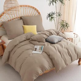Комплект постільної білизни WAVVE Khaki 135x200 (4 шт.) - мікрофібра, комплект 2*135x200 + 2*80x80, з блискавкою