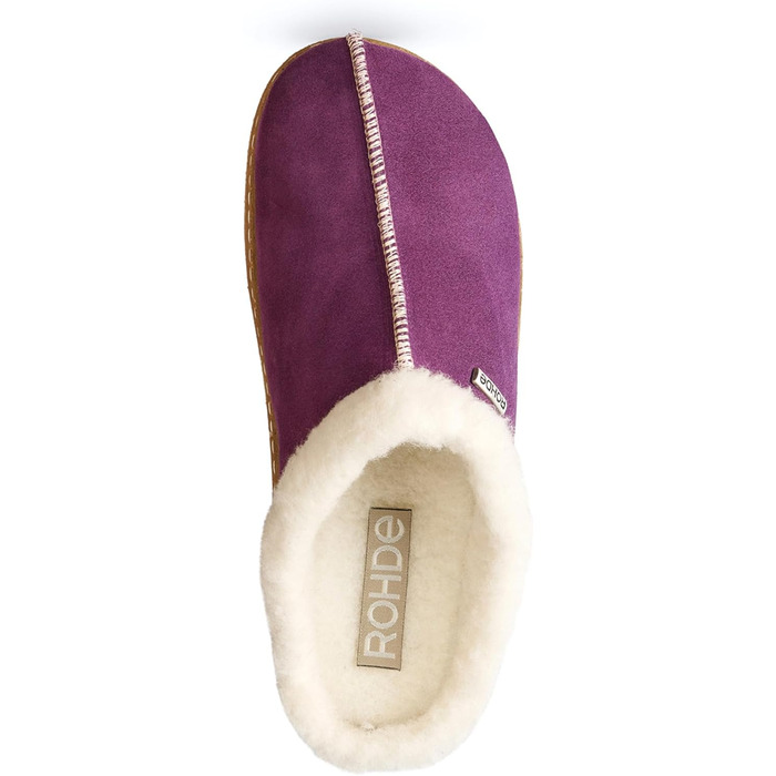 Rohde Foggia-D жіночі тапочки, сліпони, пухнасті, з повсті, тепла модель (39 EU, 59 Brombeere)