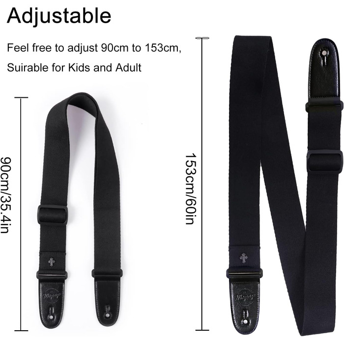 Чоловічий і жіночий ремінь Wepop Gu-118, ширина 5 см, довжина 90-153 см, чорний