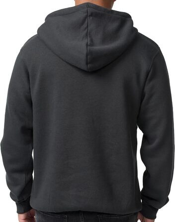 Світшот з капюшоном Smith & Solo чоловічий, на блискавці, Slim Fit, для тренувань, бавовна, розмір L, антрацит