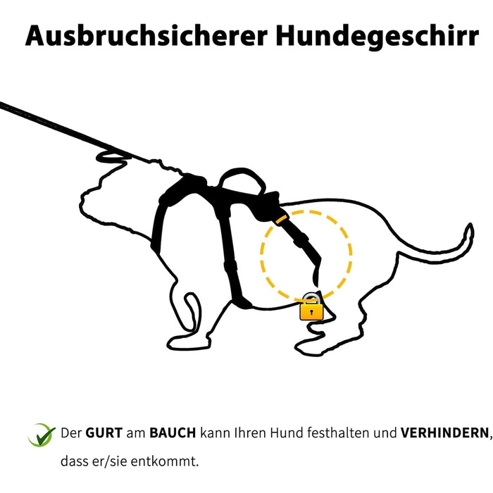 Нашийник для собак Huntboo, великі породи, анти-злам, світловідбиваючий, водонепроникний, регульований, для прогулянок та бігу (Чорний, L, упаковка з 1)