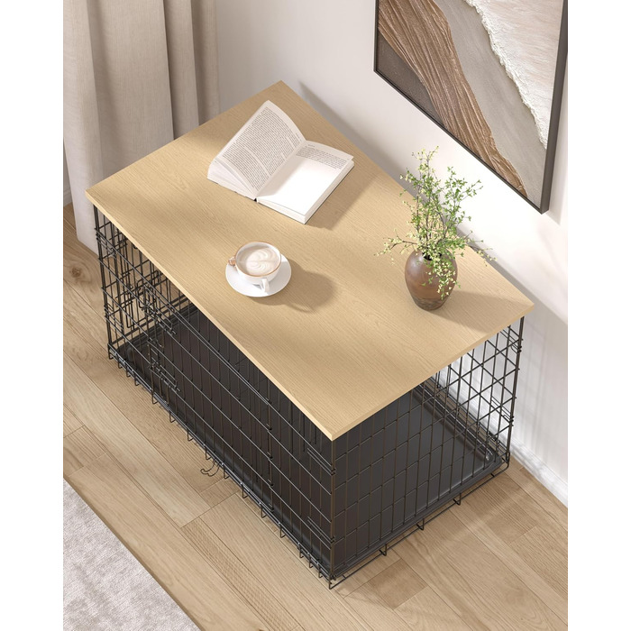 Насадка на собачий вольєр Piskyet, дерев'яна робоча поверхня, 122x76x2 см, натуральний колір