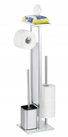 Підлоговий ершик для унітазу Wenko з металевим тримачем та контейнером