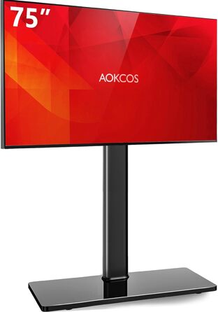 Регульований підлоговий кріплення для телевізора 100-190 см (43-75 дюймів), чорний