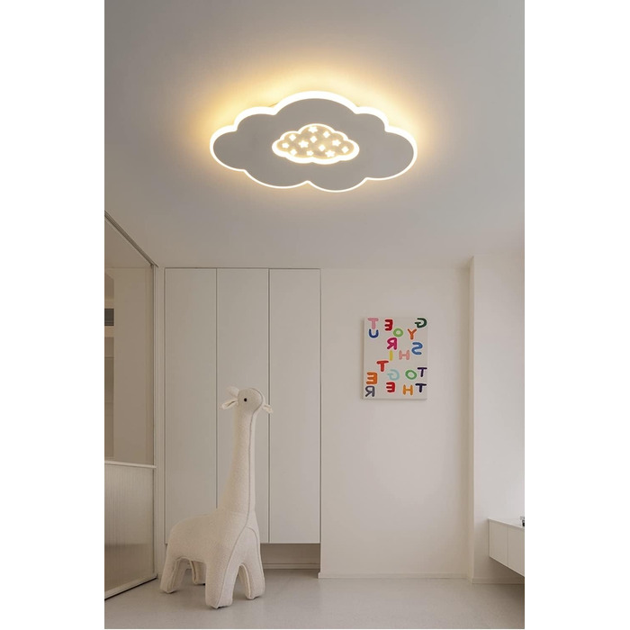 LED Ceiling Light for Kids' Room, 40CM Cloud Lamp LED Ceiling Light Dimmable with Remote Control 3000K-6000K 24W Kids' Lamp Ceiling Light for Kids' Room | Nursery | Bedroom | Living Room