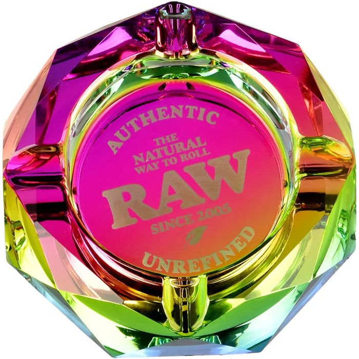 Скляна попільничка Raw Rainbow, багатобарвна