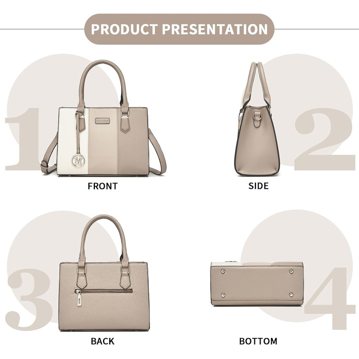 Сумка жіноча Miss Lulu середнього розміру, екошкіра, хакі. З плечовим ремінцем, для офісу, школи, подорожей