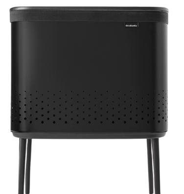 Кошик для білизни BRABANTIA Bo 60 л — сталевий, чорний матовий