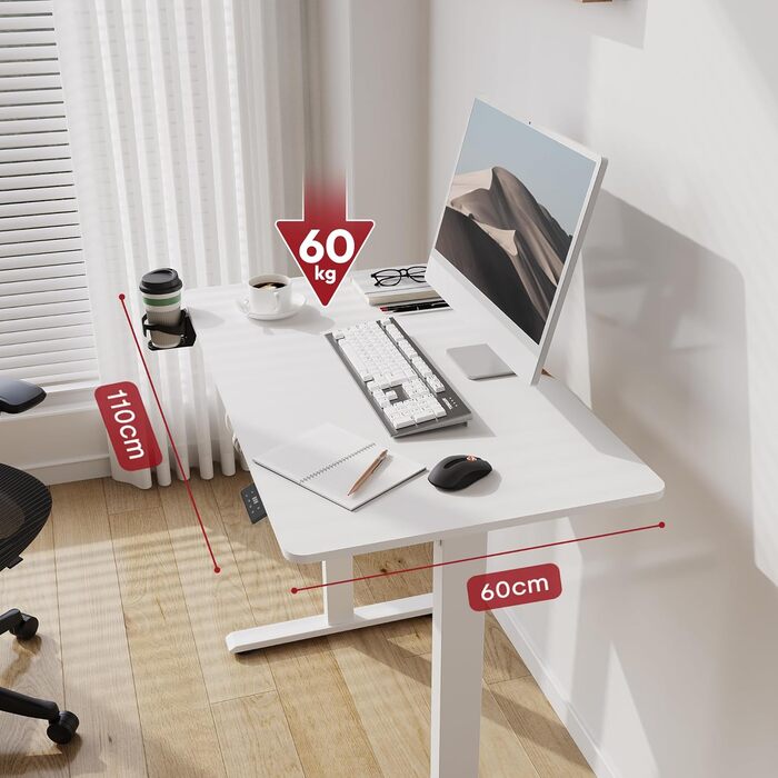 Регульований стіл Sanodesk 200x80 см, електричний, з пам'яттю, для комп'ютера, ергономічний
